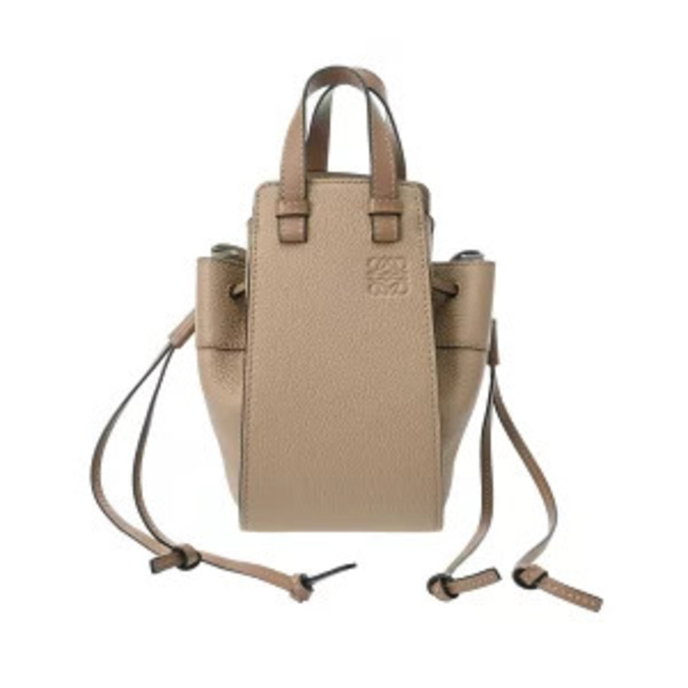 LOEWE Hammock Drawstring Bag Sand Soft Grain Calf Shoulder